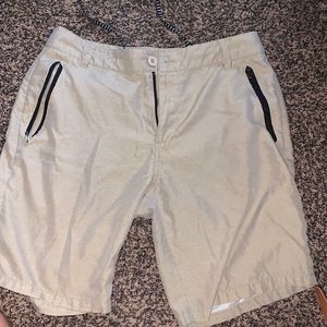 Khaki hybrid shorts